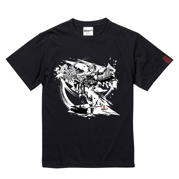 御城プロジェクト:RE〜CASTLE DEFENSE〜 墨絵Tシャツ安土城 タイプ:黒 サイズL