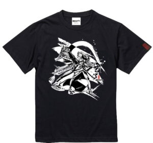 御城プロジェクト:RE〜CASTLE DEFENSE〜 墨絵Tシャツ姫路城 タイプ:黒 サイズXL
