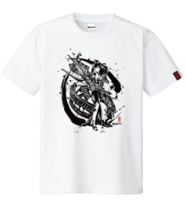 御城プロジェクト:RE〜CASTLE DEFENSE〜 3周年記念 墨絵Tシャツ 彦根城 タイプ:サイズL
