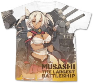 艦隊これくしょん-艦これ- 武蔵フルグラフィックTシャツ/WHITE-M