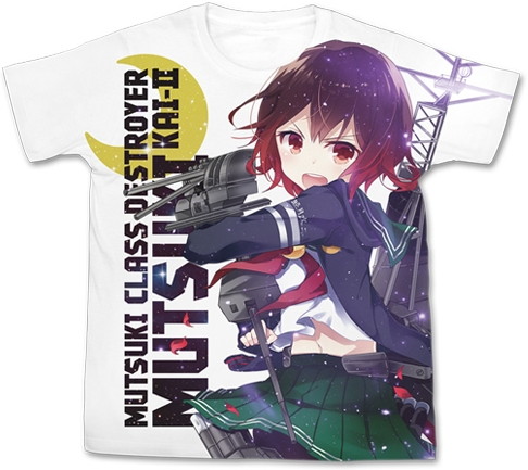 艦隊これくしょん-艦これ- 睦月改二 フルグラフィックTシャツ/WHITE-XL