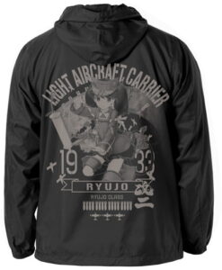 艦隊これくしょん-艦これ- 龍驤改二フーデッドウインドブレーカー/BLACK×WHITE-XL