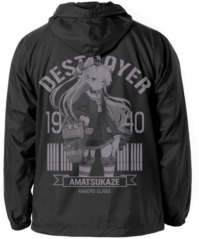 艦隊これくしょん-艦これ- 天津風フーデッドウインドブレーカー/BLACK×WHITE-L