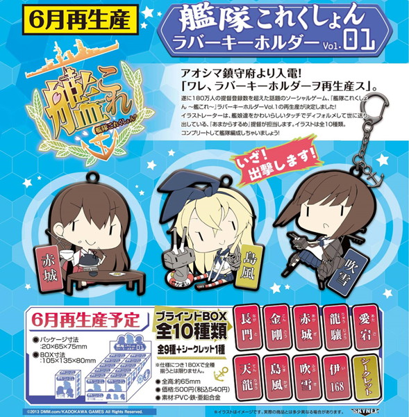 BOX販売 艦隊これくしょん ラバーキーホルダー Vol.1